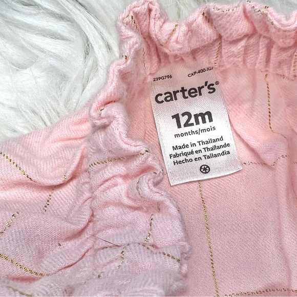 Carters Pink/Gold Top And Jeans 12mth Outfit - Picture 3 of 4